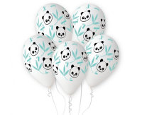 Ballon 33 cm 5 Stück - Panda & Bamboo