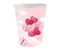 Love Is In The Air Pink Pappbecher (6 Stücke) 250 ml