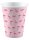 Party Pappbecher 250 ml 8 Stück Flamingo