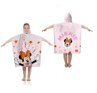 Strandponcho Handtuchponcho Minnie Mouse rosa