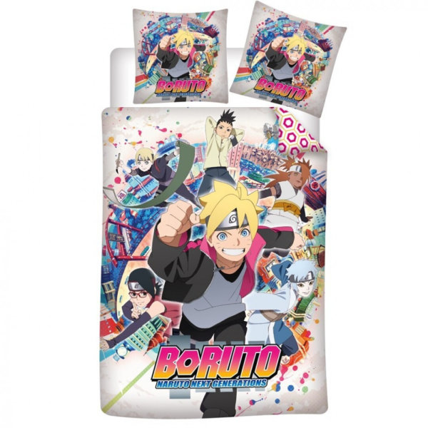 Bettwäsche 140 x 200 cm / 63 x 63 cm Polyester Boruto Ninja Squad