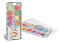 PRIMO Deckfarbenkasten 12 Farben Neon und Metallic