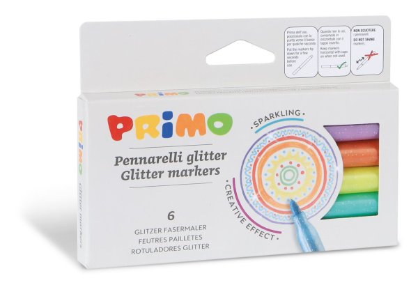 PRIMO Fasermaler 6er Glitter