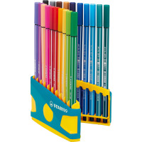 Premium-Filzstift - STABILO Pen 68 Colorparade - 20er Tischset - mit 20 verschiedenen Farben