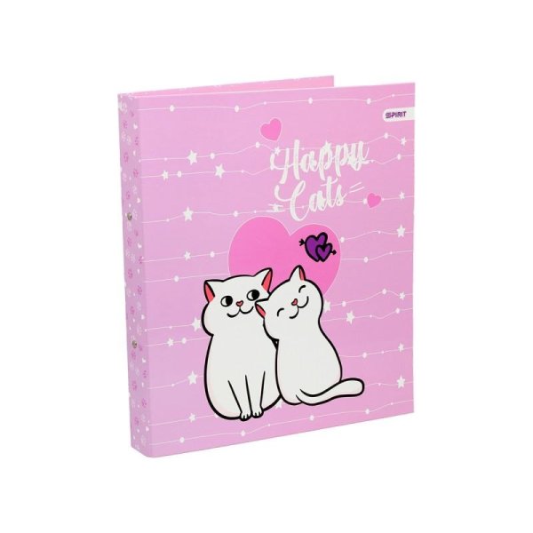 SPIRIT Motivringbuch DIN A4 2-Ring 30mm "Happy Cats"