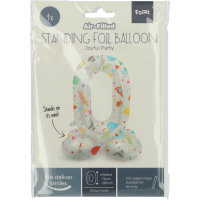 Folat Stehender Folienballon Ziffer / Zahl 0 - 72 cm...