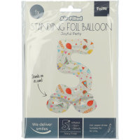 Folat Stehender Folienballon Ziffer / Zahl 5 - 72 cm...