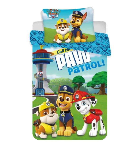 Kinderbettwäsche 100 x 135 cm / 40 x 60 cm Baumwolle "Paw Patrol Tower"