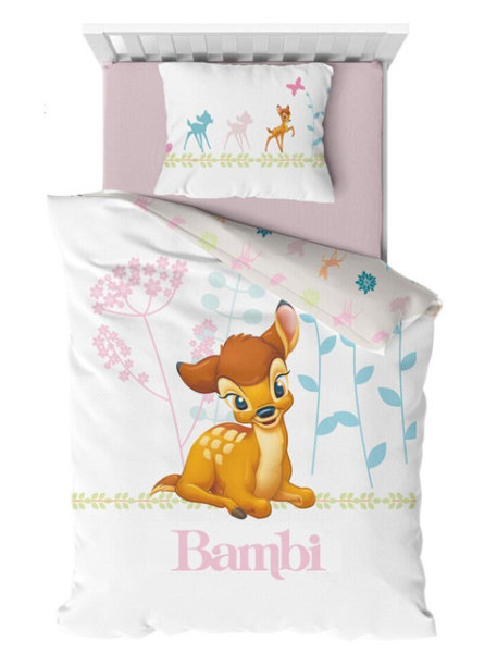 Kinderbettwäsche 100 x 140 cm / 40 x 60 cm Baumwolle "Disney Bambi"