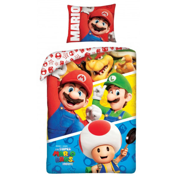 Bettwäsche 140 x 200 cm / 70 x 90 cm Baumwolle "Super Mario" Bros