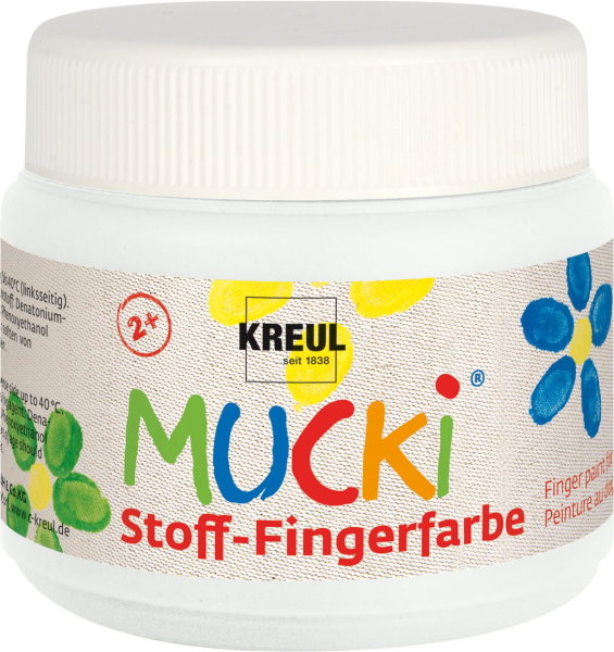 KREUL MUCKI Stoff-Fingerfarbe Weiß 150 ml