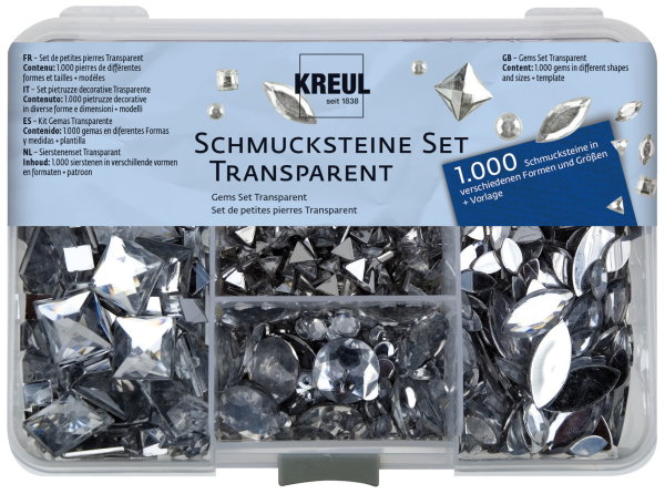 KREUL Schmucksteine-Set "Transparent"