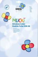 KREUL MUCKI Window Color Stabile Folie 3 Blatt DIN A4