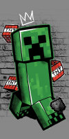 Strandtuch / Badetuch Minecraft Metro Art Creeper