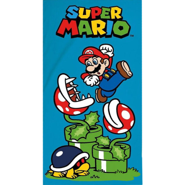 Strandtuch / Badetuch Super Mario blue