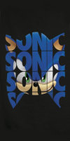 Strandtuch / Badetuch Sonic the Hedgehog black