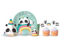 Party Pappteller 18 cm 6 Stück "Panda" I...