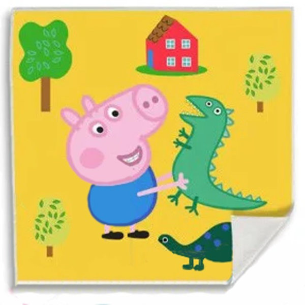 Magisches Handtuch Baumwolle 30 x 30 cm "Peppa Pig" Dino