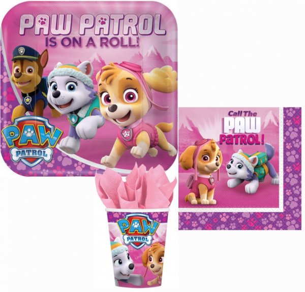 Party-Set 36-teilig "Paw Patrol" Sky, Everest, Chase 23 cm