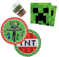 Party-Set 36-teilig "Minecraft" TNT 23 cm