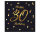 Party Servietten 33 x 33 cm 20 Stück "Happy Birthday" black / gold 30er