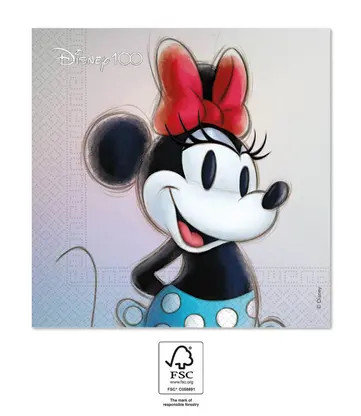 Party Servietten 33 x 33 cm 20 Stück "Minnie Mouse" Disney 100