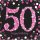 Party Servietten 33 x 33 cm 16 Stück "Happy Birthday" Black / Pink 50er