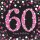 Party Servietten 33 x 33 cm 16 Stück "Happy Birthday" Black / Pink 60er