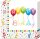 Party Servietten 33 x 33 cm 20 Stück "Happy Birthday" Streamers