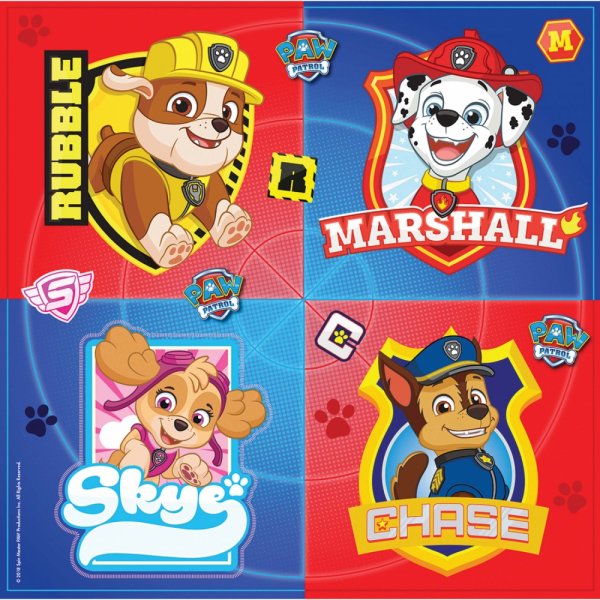 Party Servietten 33 x 33 cm 16 Stück "Paw Patrol" Team 4