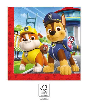 Party Servietten 33 x 33 cm 20 Stück "Paw Patrol" Rescue Heroes