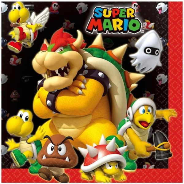 Party Servietten 33 x 33 cm 20 Stück "Super Mario"