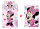 Bettwäsche-Set 100 x 135 + Fleecedecke 100 x 150 "Minnie Mouse" pink