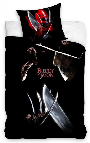 Javoli posteľná bielizeň - 140 x 200 cm / 70 x 90 cm - bavlna - Freddy vs. Jason