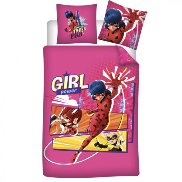 Javoli posteľná bielizeň - 140 x 200 cm / 63 x 63 cm - polyester - Miraculous Ladybug - Girls