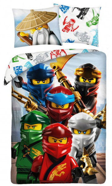 Bettwäsche 140 x 200 cm / 70 x 90 cm Baumwolle "LEGO Ninjago"