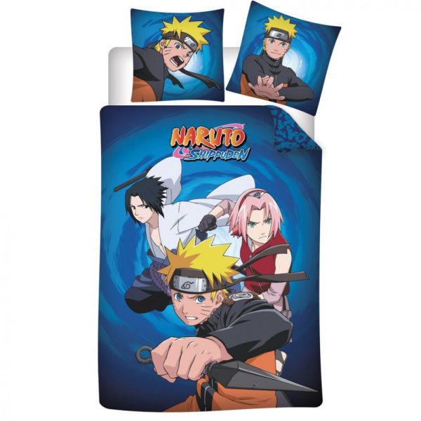 Javoli posteľná bielizeň - 140 x 200 cm / 65 x 65 cm - bavlna - Naruto - Team 7´s Power