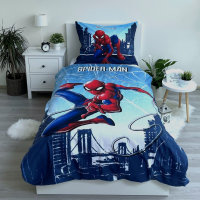 Bettwäsche 140 x 200 cm / 70 x 90 cm Baumwolle "Spiderman" blue