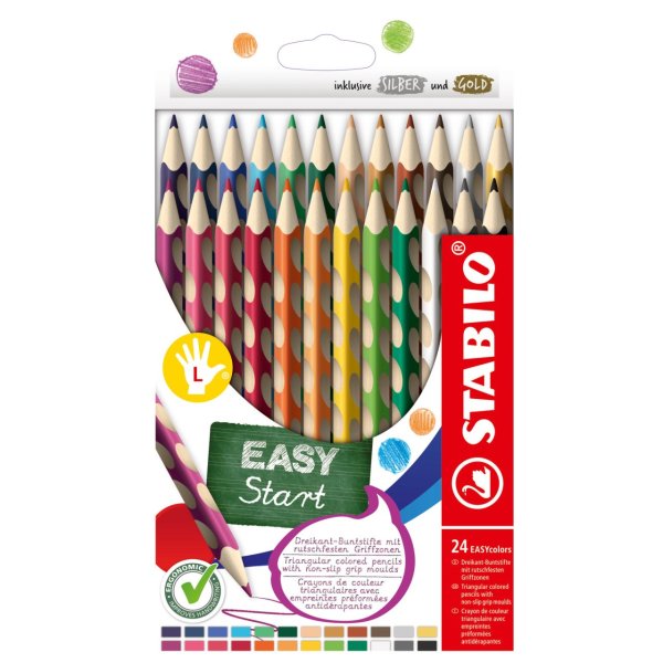 STABILO EASYcolors ergonomická farbička - pre ľavákov - 24 ks