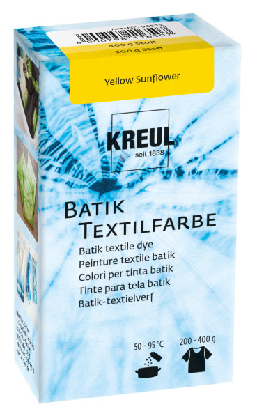 KREUL batikovacia farba na textil - Yellow Sunflower / slnečnicová - 70 g