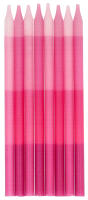 Folat Tortenkerzen - 10 cm - 24 Stück shades of pink