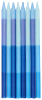 Folat Tortenkerzen - 10 cm - 24 Stück shades of blue
