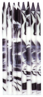 Folat Tortenkerzen - 10 cm - 24 Stück marmor schwarz