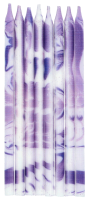 Folat Tortenkerzen - 10 cm - 24 Stück marmor lila