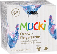 KREUL MUCKI Funkel-Fingerfarbe 4er Set 150 ml