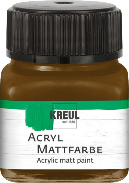 KREUL akrylová matná farba - tmavohnedá - 20 ml