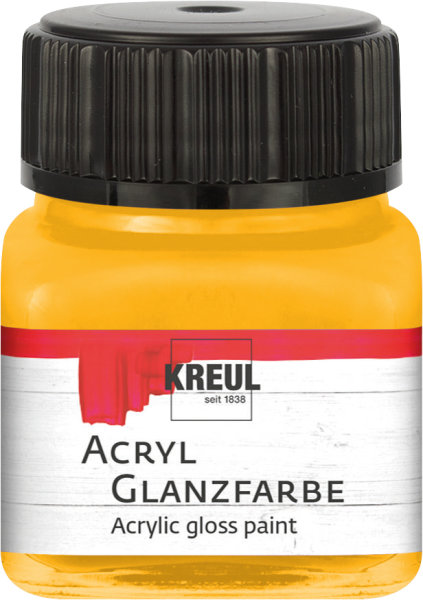 KREUL akrylová lesklá farba - tmavožltá - 20 ml