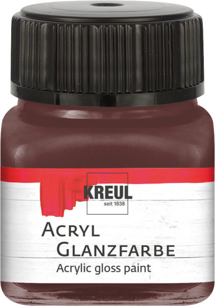 KREUL akrylová lesklá farba - tmavohnedá - 20 ml