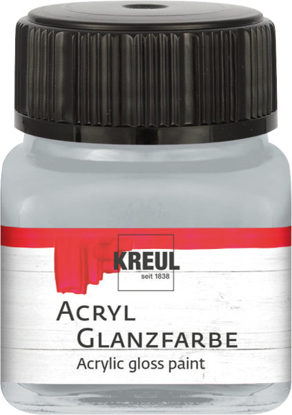 KREUL akrylová lesklá farba - strieborná - 20 ml