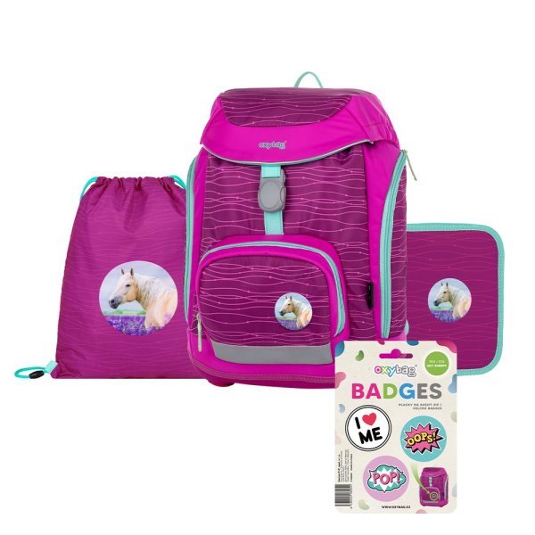 oxybag Schulrucksackset OXY Sherpy pink